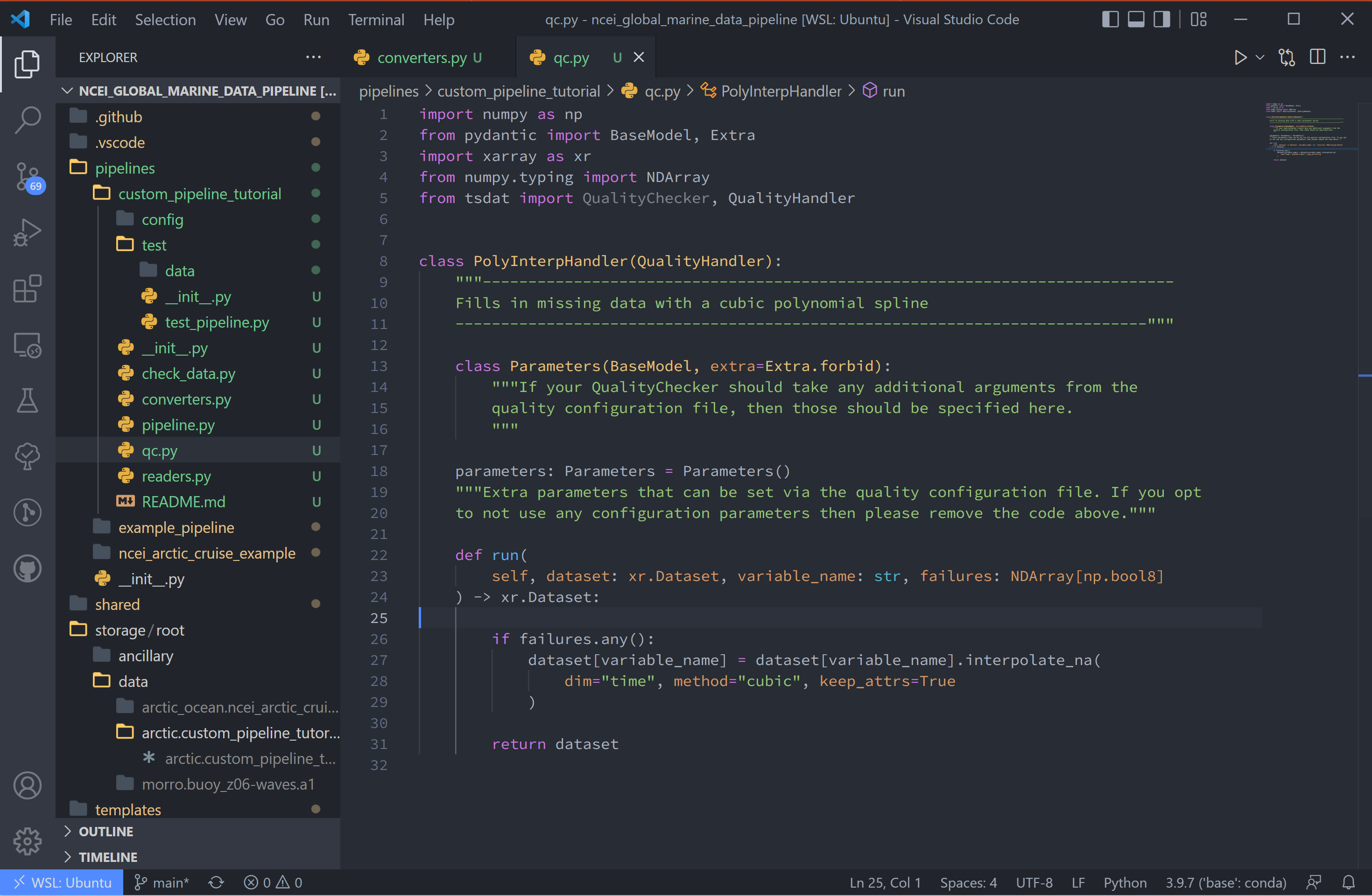 interpolation qc handler