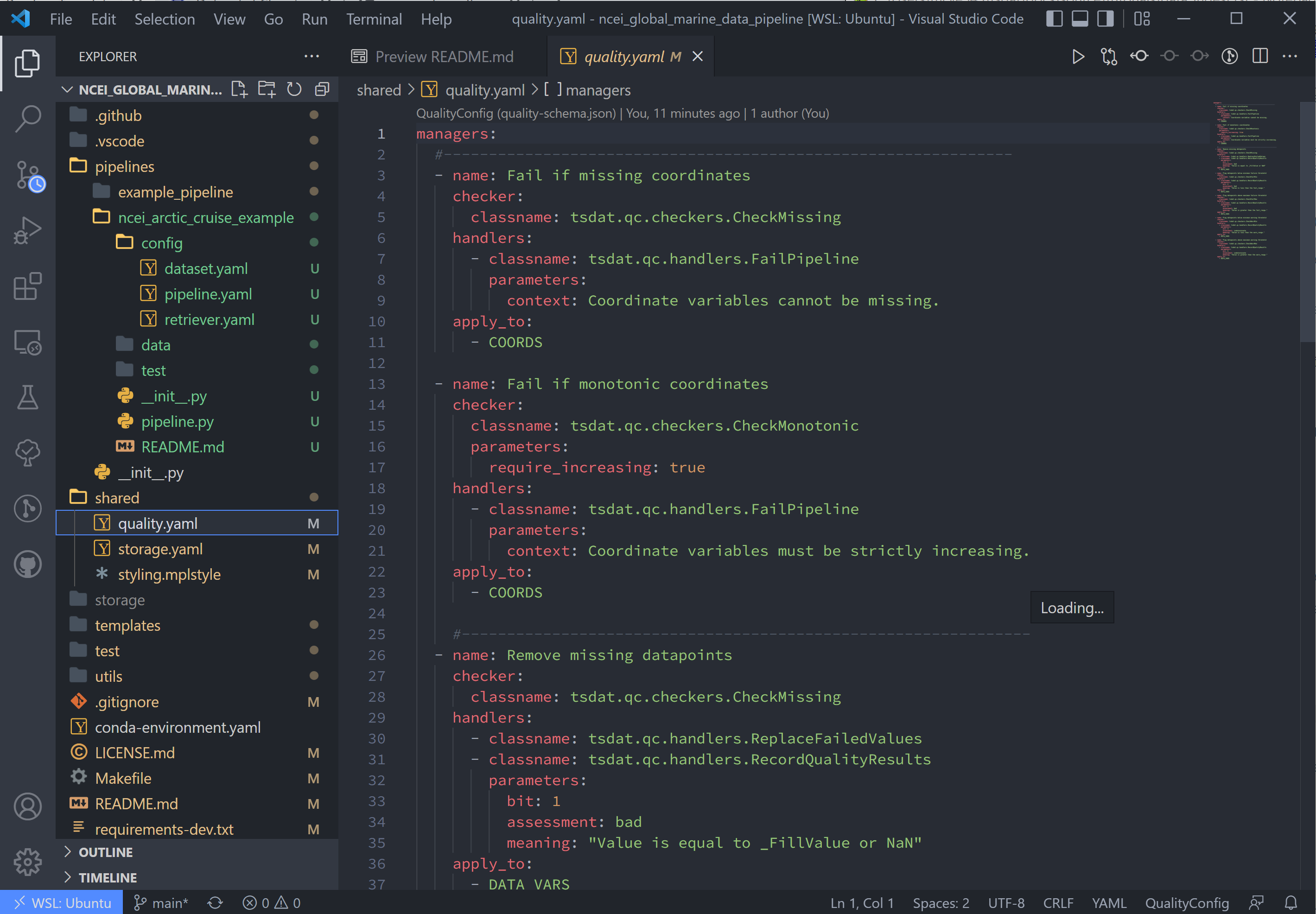 shared quality config