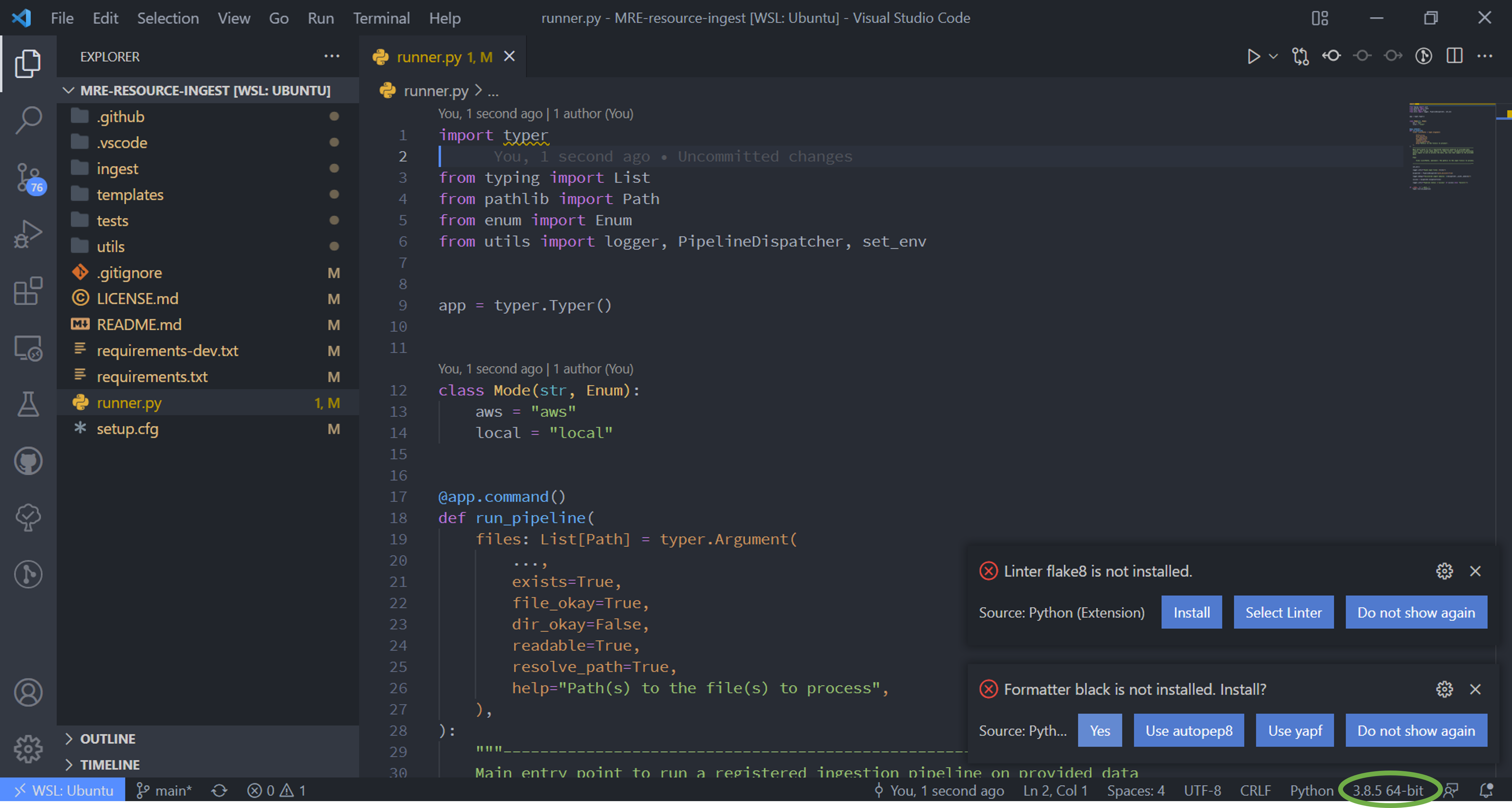 active python environment